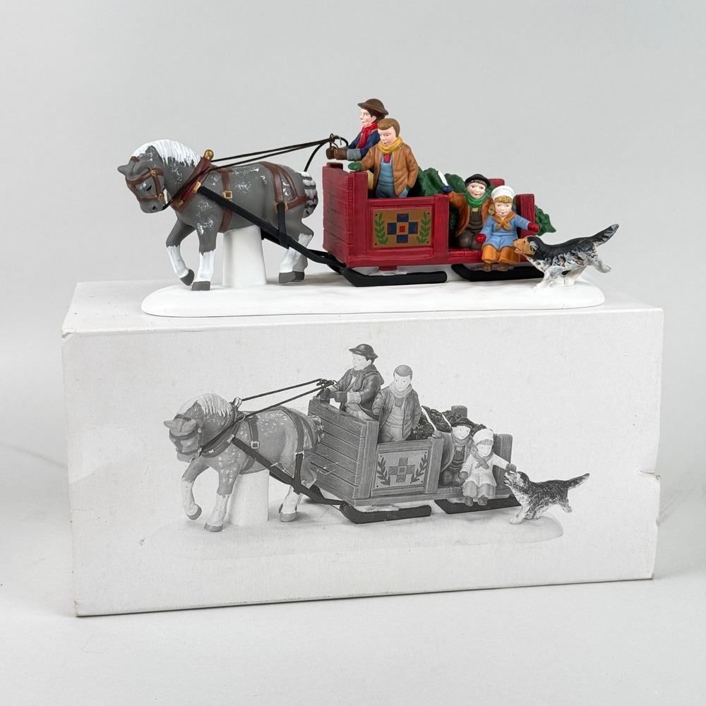 Dept 56 Over the River and Through the Woods Heritage Village Sleigh 56545‎ NOS